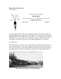 Monroeville's Radio Station Louis Chandler It All Began One Day in The