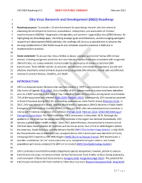 Zika Virus Research and Development (R&D) Roadmap
