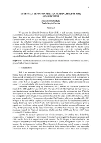 1 Shortfall Deviation Risk