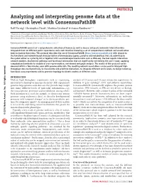 Analyzing and Interpreting Genome Data at the Network Level With