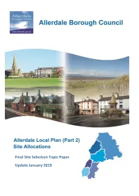 Final Site Selection Topic Paper Update January 2019