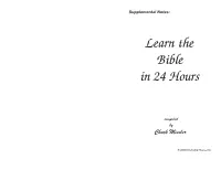 Learn the Bible in 24 Hours