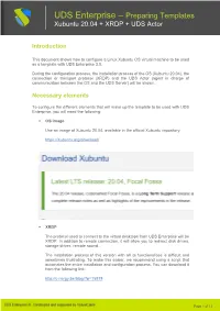 Preparing Templates: Xubuntu 20.04 + XRDP + UDS Actor
