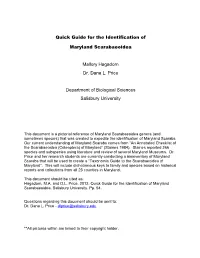 Quick Guide for the Identification Of