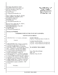 To Read the Plaintiffs' Trial Brief