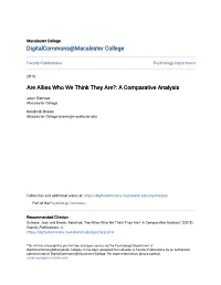 Are Allies Who We Think They Are?: a Comparative Analysis