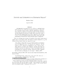 Aristotle and Łukasiewicz on Existential Import