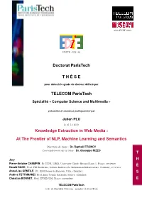 At the Frontier of NLP, Machine Learning and Semantics