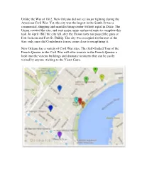 Use Our Printable .PDF File to Take with You on the Self-Guided Tour Of