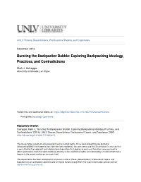 Bursting the Backpacker Bubble: Exploring Backpacking Ideology, Practices, and Contradictions