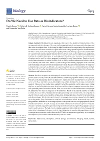 Do We Need to Use Bats As Bioindicators?