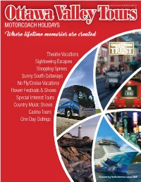 MOTORCOACH HOLIDAYS Where Lifetime Memories Are Created