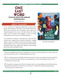 One Last Word One Last Word