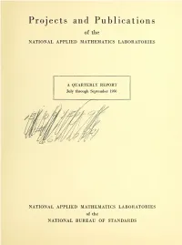 Projects and Publications of the Applied Mathematics Division: A