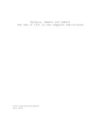 Hackers, Garners and Lamers the Use of L33t in the Computer Sub-Culture
