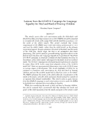 Lessons from the LEAD-K Campaign for Language Equality for Deaf and Hard of Hearing Children