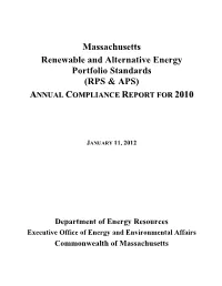 Open PDF File, 719.1 KB, for RPS & APS Compliance Year 2010 Report