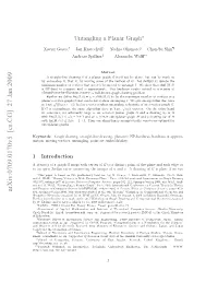 Untangling a Planar Graph