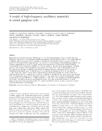 A Model of High-Frequency Oscillatory Potentials in Retinal Ganglion Cells