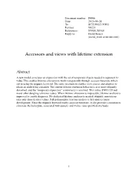 Accessors and Views with Lifetime Extension