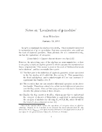 Localisation of G-Modules”