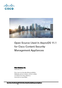 Open Source Used in Asyncos 11.1 for Cisco Content Security Management Appliances