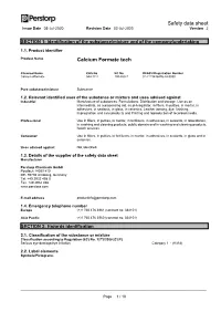 Safety Data Sheet Calcium Formate Tech