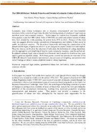 The CBR-LRI Dataset: Methods, Properties and Potential of Leximetric Coding of Labour Laws
