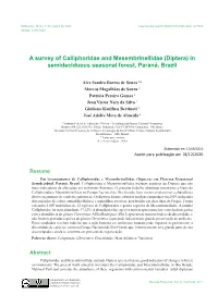 A Survey of Calliphoridae and Mesembrinellidae (Diptera) In