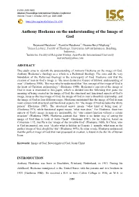 Anthony Hoekema on the Understanding of the Image of God