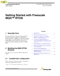 Getting Started with Freescale MQX RTOS