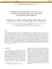 Monophyly and Relationships of the Tribe Exaceae (Gentianaceae) Inferred from Nuclear Ribosomal and Chloroplast DNA Sequences