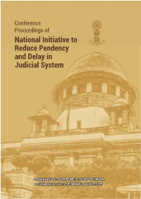 National Initiative to Reduce Pendency and Delay in Judicial System
