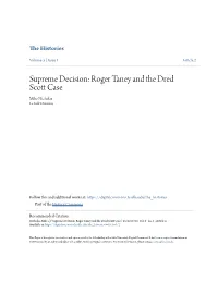 Roger Taney and the Dred Scott Case by Mike Nicholas ‘07