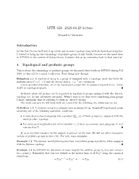 MTH 620: 2020-04-28 Lecture