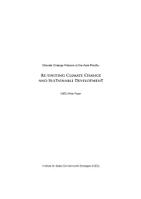 Re-Uniting Climate Change and Sustainable Development