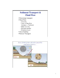 Sediment Transport & Fluid Flow
