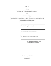 A Thesis Entitled Me Want Food: a Discourse Analysis of 30 Rock By