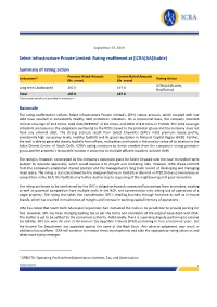 Select Infrastructure Private Limited: Rating Reaffirmed at [ICRA]AA(Stable)