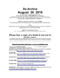 August 26 2016 This Is a Compilation of the Last 33 Pdf Share Threads and the Rpg Generals Threads