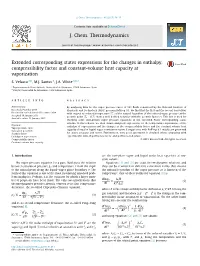 Extended Corresponding States Expressions for the Changes in Enthalpy, Compressibility Factor and Constant-Volume Heat Capacity at Vaporization ⇑ S