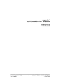 Appendix F – Shoreline Interactions & Response