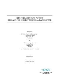 Appendix O Fish and Fish Habitat Technical Data Report