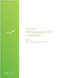 Deploying Apple Ios in Education