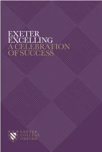 Exeter Excelling a Celebration of Success Message from the Rector Professor Sir Rick Trainor