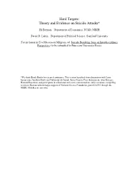 Hard Targets: Theory and Evidence on Suicide Attacks*