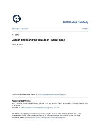 Joseph Smith and the 1834 D. P. Hurlbut Case