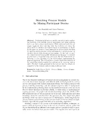 Sketching Process Models by Mining Participant Stories