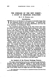 The Streams of the New Forest: a Study in Drainage Evolution