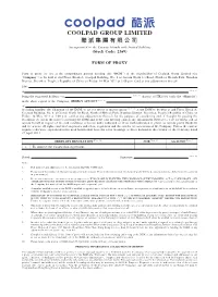 Form of Proxy
